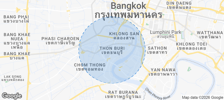 Thon Buri Airbnb map